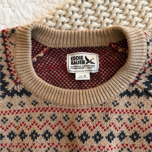 Eddie Bauer Men's Christmas/Fair Isle Sweater | Size XL - Picture 3 of 6